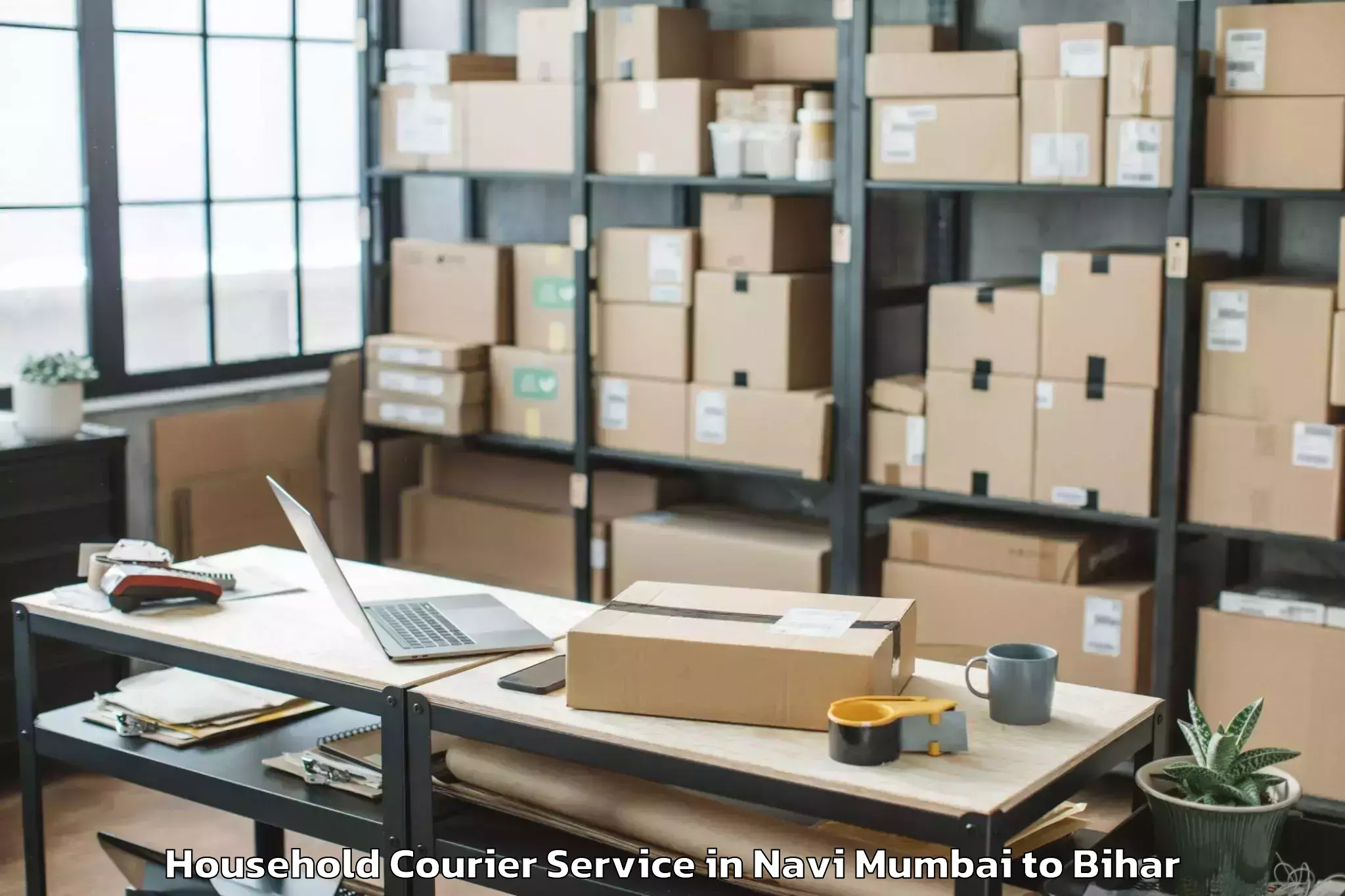 Leading Navi Mumbai to Mairwa Household Courier Provider